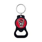 NC State Wolfpack Black Bottle Opener Key Ring