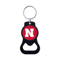 Wholesale-Nebraska Cornhuskers Black Bottle Opener Key Ring