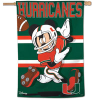 Miami Hurricanes / Disney Vertical Flag 28" x 40"