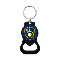 Milwaukee Brewers Black Bottle Opener Key Ring