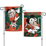 Miami Hurricanes / Disney Garden Flags 2 sided 12.5" x 18"