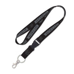 Wholesale-Wisconsin Badgers blackout Lanyard w/detachable buckle 1"