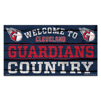 Cleveland Guardians Wood Sign 13"x24" 1/4" thick