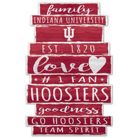 Wholesale-Indiana Hoosiers WORD PLANK Wood Sign 11" x 17" 1/4" thick