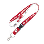 Wholesale-Wisconsin Badgers Slogan Lanyard w/detachable buckle 1"