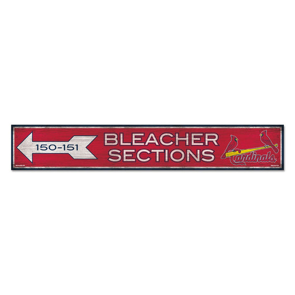 St. Louis Cardinals Wood Sign 6"x36" 3/8" thick
