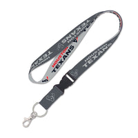 Houston Texans CHARCOAL Lanyard w/detachable buckle 1"