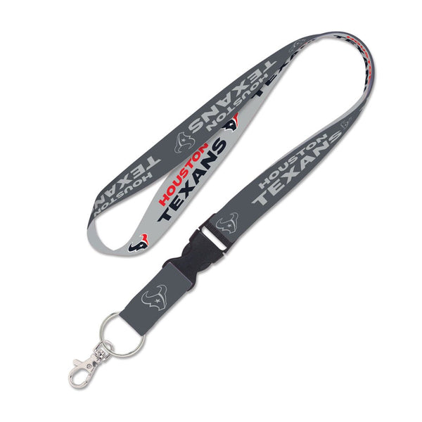 Houston Texans CHARCOAL Lanyard w/detachable buckle 1"