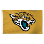 Jacksonville Jaguars Gold background Flag - Deluxe 3' X 5'