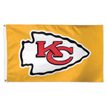 Kansas City Chiefs Yellow background Flag - Deluxe 3' X 5'