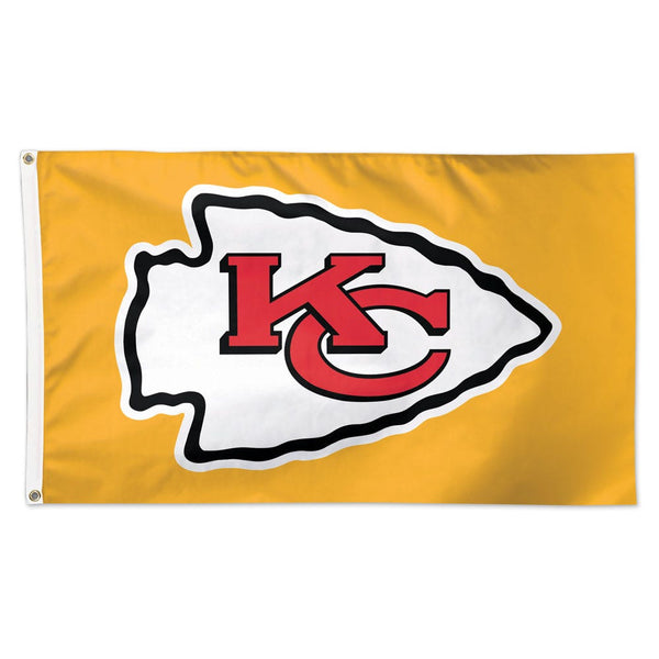 Kansas City Chiefs Yellow background Flag - Deluxe 3' X 5'