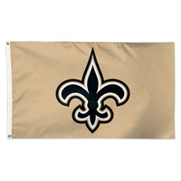 New Orleans Saints Gold background Flag - Deluxe 3' X 5'