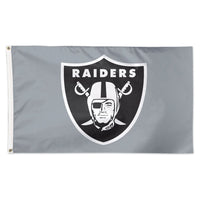 Las Vegas Raiders Gray background Flag - Deluxe 3' X 5'