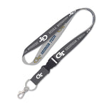 Georgia Tech Yellow Jackets CHARCOAL Lanyard w/detachable buckle 1"