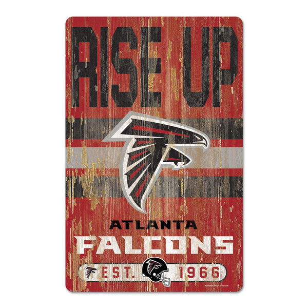 Atlanta Falcons Wood Sign 11" x 17" 1/4" thick