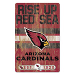 Arizona Cardinals Slogan Wood Sign 11" x 17" 1/4" thick