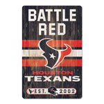 Houston Texans Wood Sign 11" x 17" 1/4" thick