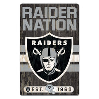 Las Vegas Raiders Slogan Wood Sign 11" x 17" 1/4" thick