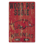Arkansas Razorbacks Wood Sign 11" x 17" 1/4" thick