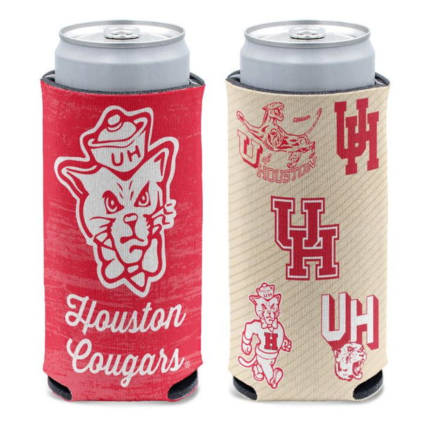 Wholesale-Houston Cougars / Vintage Collegiate Evolution 12 oz Slim Can Cooler