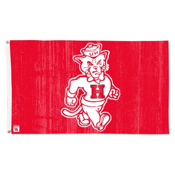 Wholesale-Houston Cougars / Vintage Collegiate Flag - Deluxe 3' X 5'