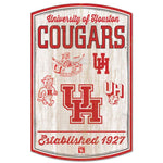 Wholesale-Houston Cougars / Vintage Collegiate Evolution Wood Sign 11" x 17" 1/4" thick