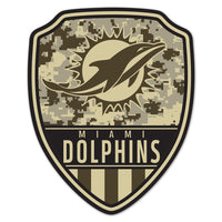 Miami Dolphins Standard Issue Wood Sign 11"X14"