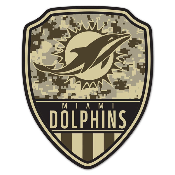 Miami Dolphins Standard Issue Wood Sign 11"X14"