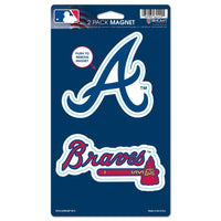 Atlanta Braves 2 Pack Magnets 5" x  9"