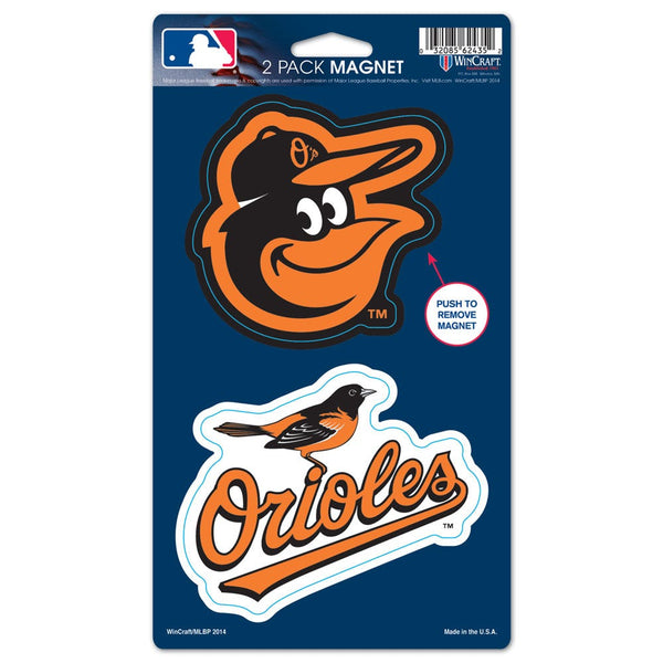 Baltimore Orioles 2 Pack Magnets 5" x  9"