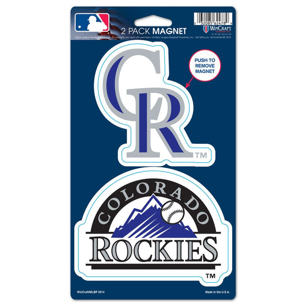 Colorado Rockies 2 Pack Magnets 5" x  9"