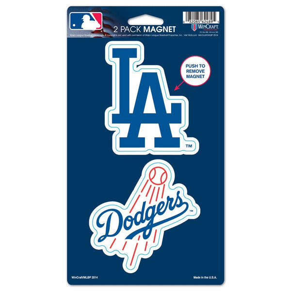 Los Angeles Dodgers 2 Pack Magnets 5" x  9"