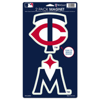 Minnesota Twins 2 Pack Magnets 5" x  9"