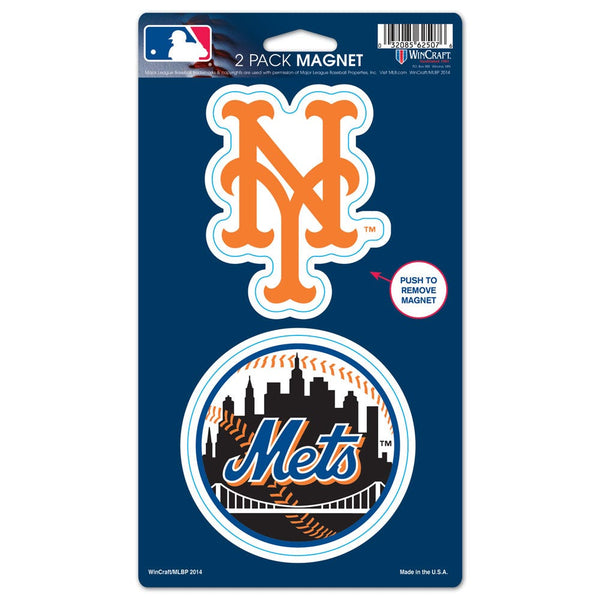 New York Mets 2 Pack Magnets 5" x  9"