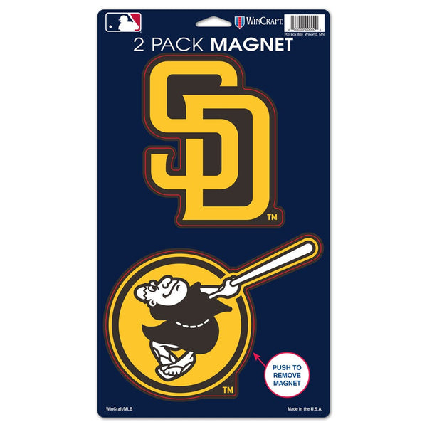 San Diego Padres 2 Pack Magnets 5" x  9"