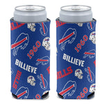 Buffalo Bills Scatter Print 12 oz Slim Can Cooler