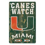Miami Hurricanes Wood Sign 11" x 17" 1/4" thick