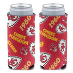 Kansas City Chiefs Scatter Print 12 oz Slim Can Cooler