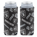 Las Vegas Raiders Scatter Print 12 oz Slim Can Cooler