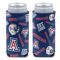 Arizona Wildcats SCATTER PRINT 12 oz Slim Can Cooler