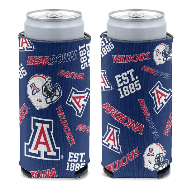 Arizona Wildcats SCATTER PRINT 12 oz Slim Can Cooler