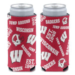 Wholesale-Wisconsin Badgers 12 oz Slim Can Cooler