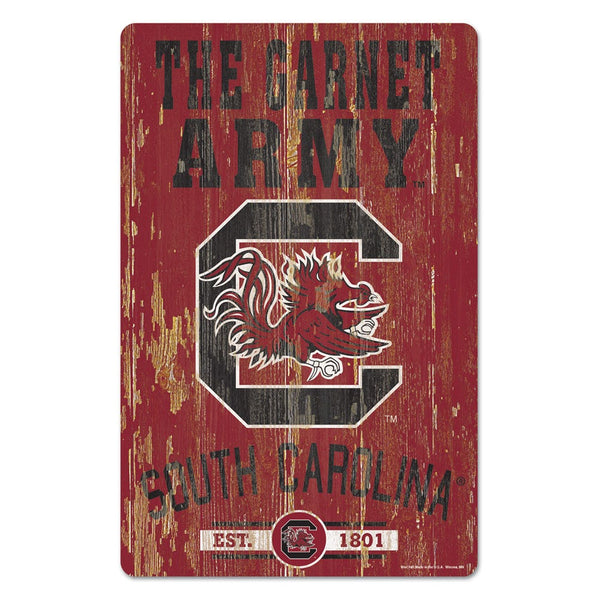 South Carolina Gamecocks Wood Sign 11" x 17" 1/4" thick