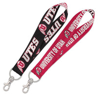 Wholesale-Utah Utes Lanyard Key Strap 1"