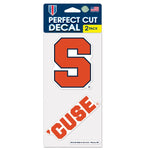 Wholesale-Syracuse Orange Perfect Cut Decal set of two 4"x4"