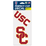 Wholesale-USC Trojans Perfect Cut Decal set of two 4"x4"