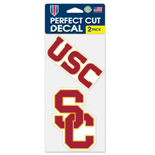 Wholesale-USC Trojans Perfect Cut Decal set of two 4"x4"