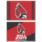 Wholesale-Ball State Cardinals Rectangle Magnet, 2pack 2" x 3"