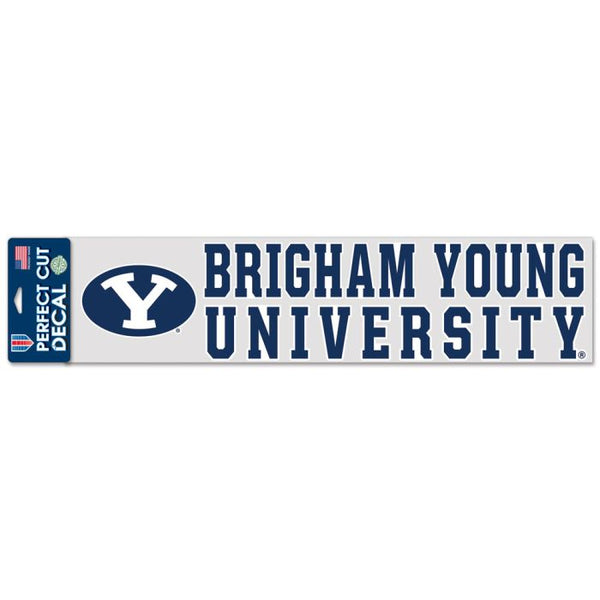 Wholesale-Brigham Young Cougars Perfect Cut Decals 4" x 17"