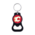 Calgary Flames Black Bottle Opener Key Ring